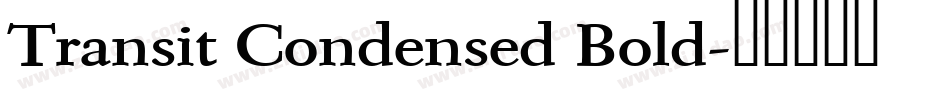 Transit Condensed Bold字体转换